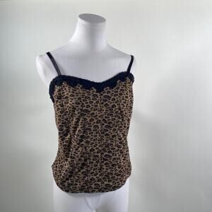 Vintage leopard print cami tank top